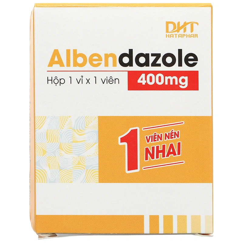 Viên nhai Albendazol Hataphar 400mg trị giun sán (1 vỉ x 1 viên) - 2